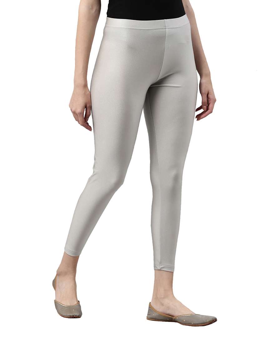women solid ankle length leggings - 21035250 -  Standard Image - 2