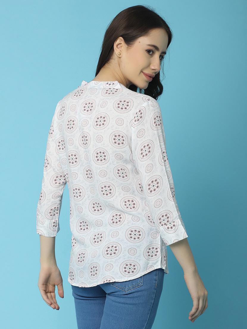 women printed rayon top - 21035548 - Standard Image - 2