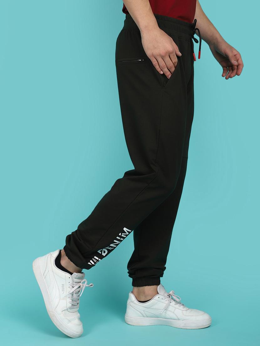 men placement cotton full length track pant - 21035678 - Standard Image - 2