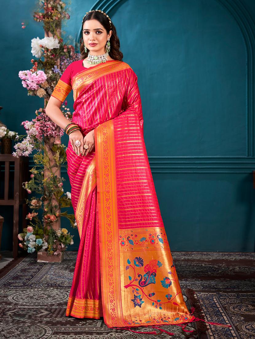 women self design paithani saree with blouse - 21036496 - Zoom Image - 0