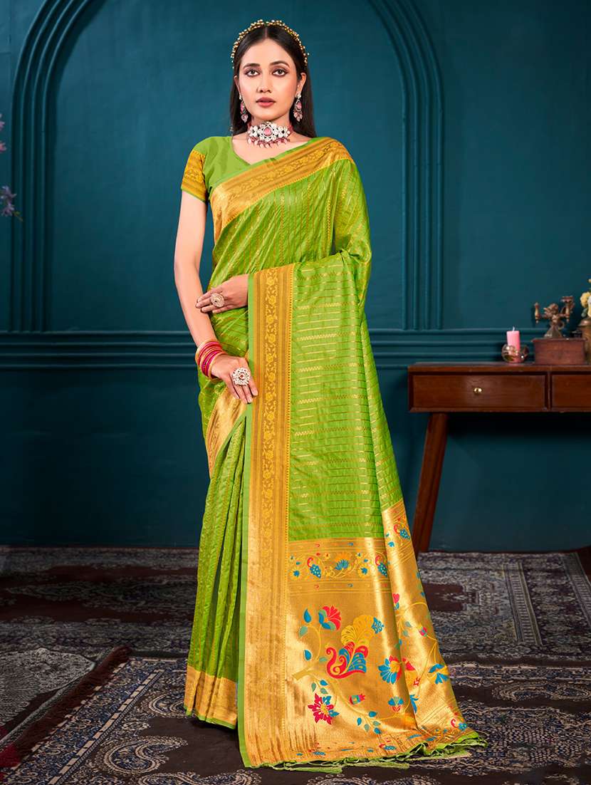 women self design paithani saree with blouse