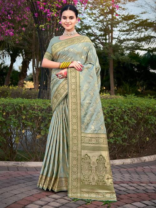 women self design banarasi saree with blouse - 21036639 - Standard Image - 0
