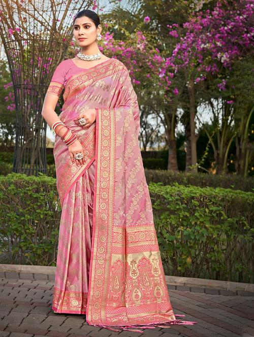 women self design banarasi saree with blouse - 21036640 - Standard Image - 0