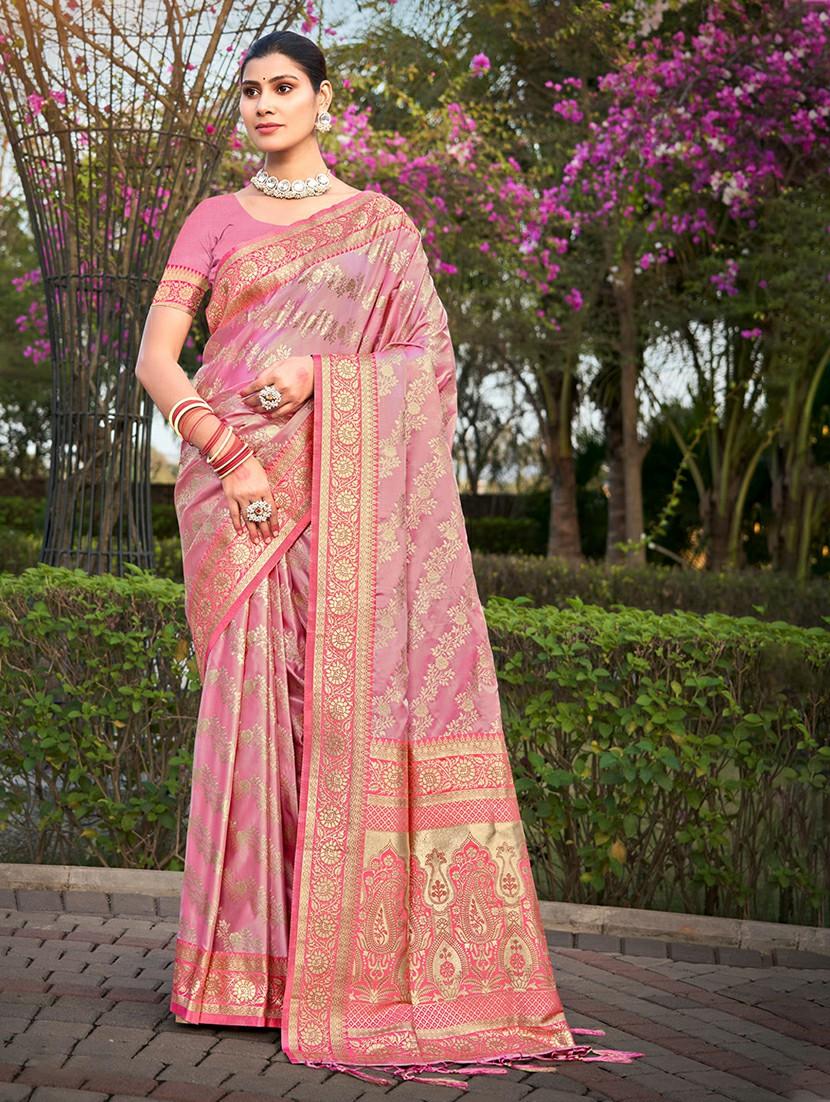 women self design banarasi saree with blouse - 21036640 - Zoom Image - 0