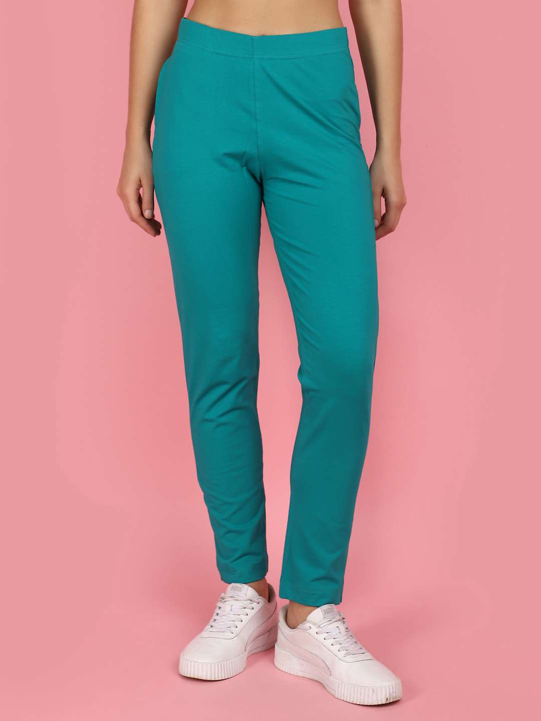 women solid cotton trouser