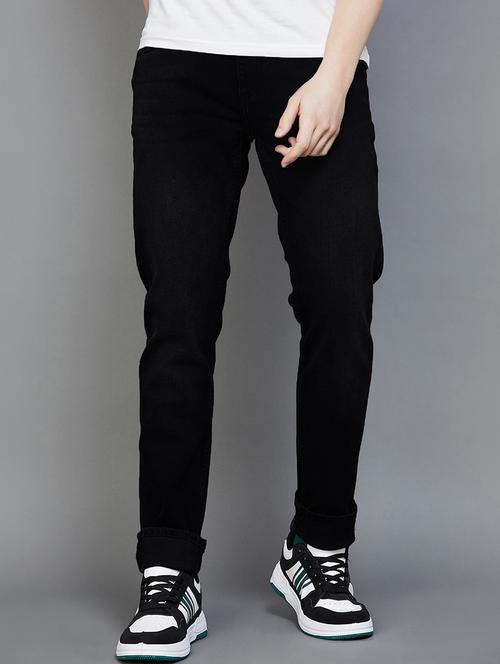 men mid rise plain jeans - 21043900 -  Standard Image - 0