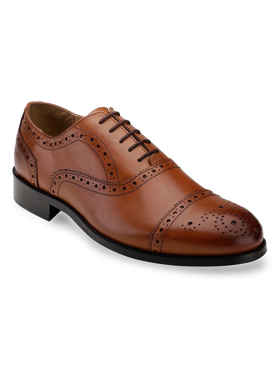 men solid lace up brogues