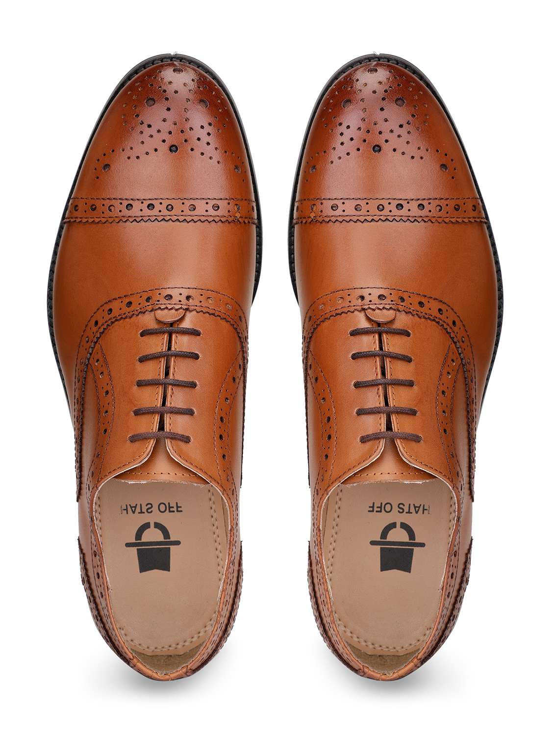men solid lace up brogues - 21047968 -  Standard Image - 2