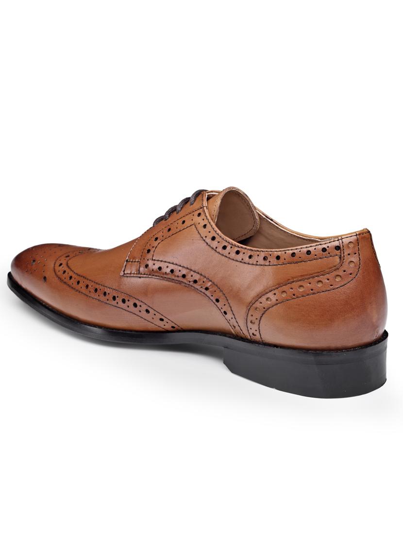 men tan solid slip on brouges - 21047969 - Standard Image - 2