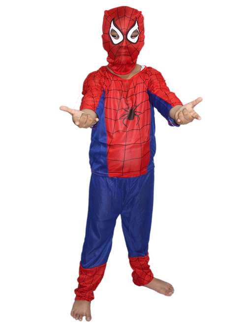 multi colored polyester spider maan costume