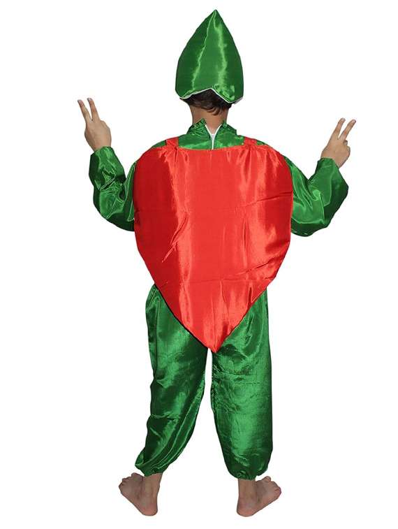 red polyester strawberry costume - 21048763 -  Standard Image - 2