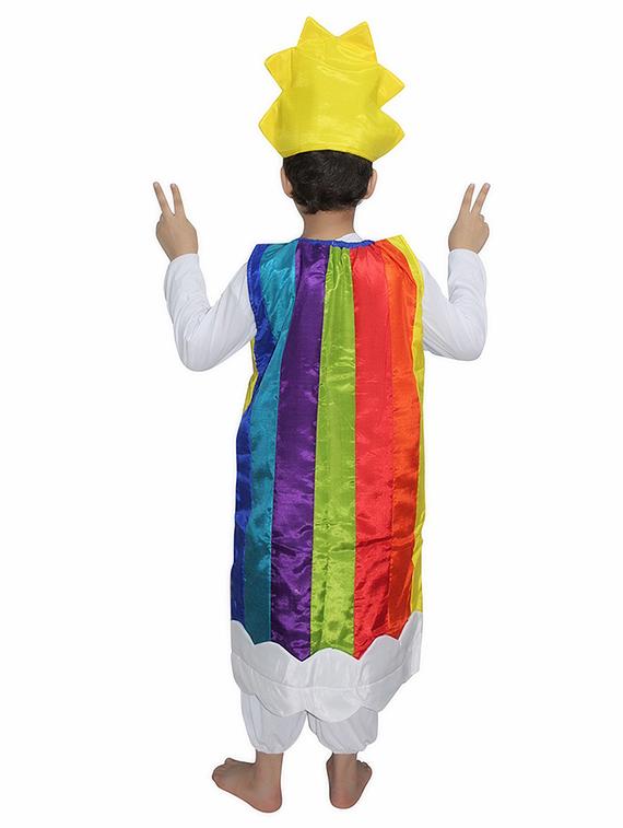 multi colored polyester rainbow costume - 21048826 - Standard Image - 2