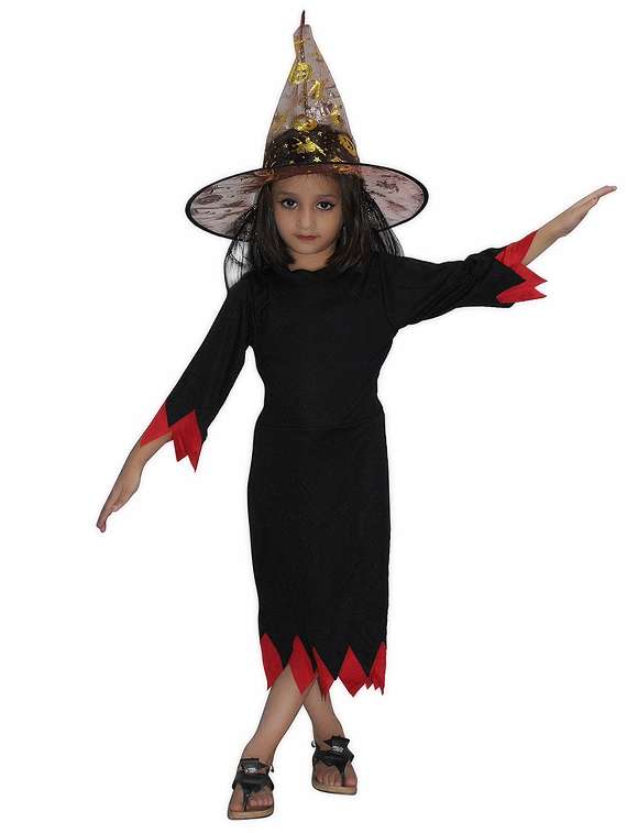 black polyester costume