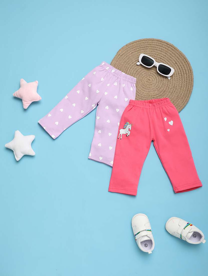 boys set of 2 multicolored printed casual trouser