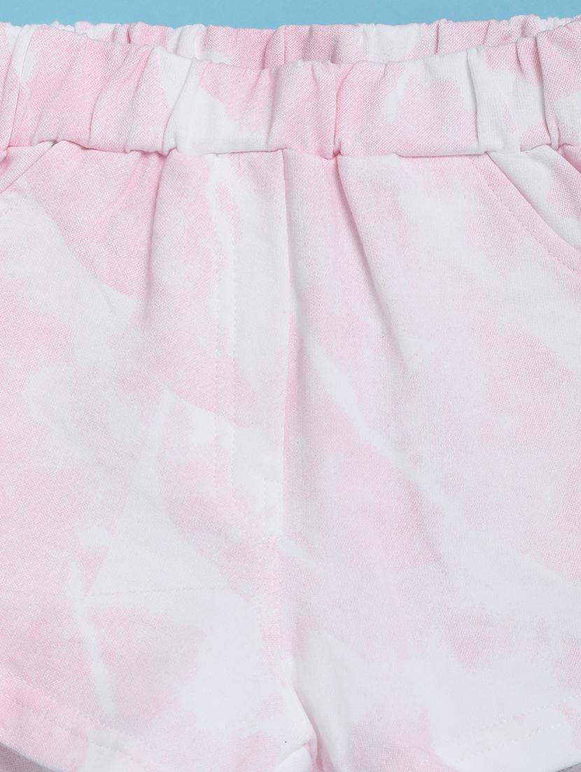 pink tie & dye cotton shorts - 21049483 - Standard Image - 2