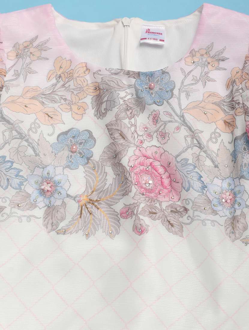 white printed cotton skirt & top set - 21049491 -  Standard Image - 2