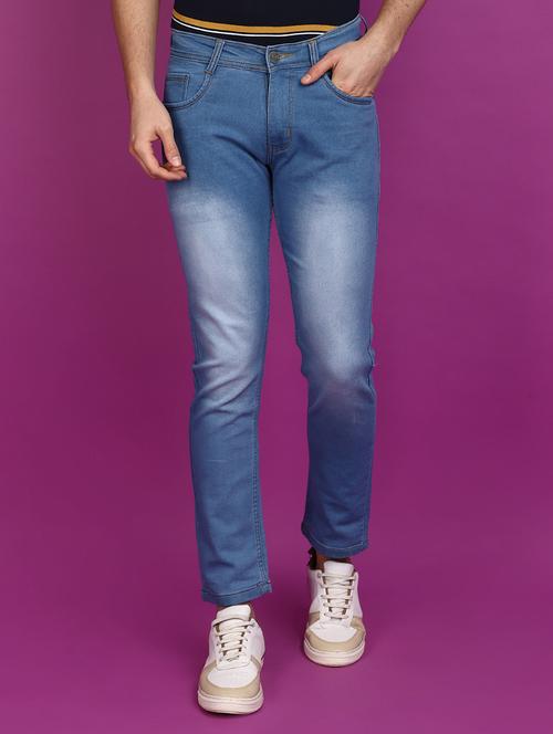 men mid rise washed denim jeans - 21049813 - Standard Image - 0