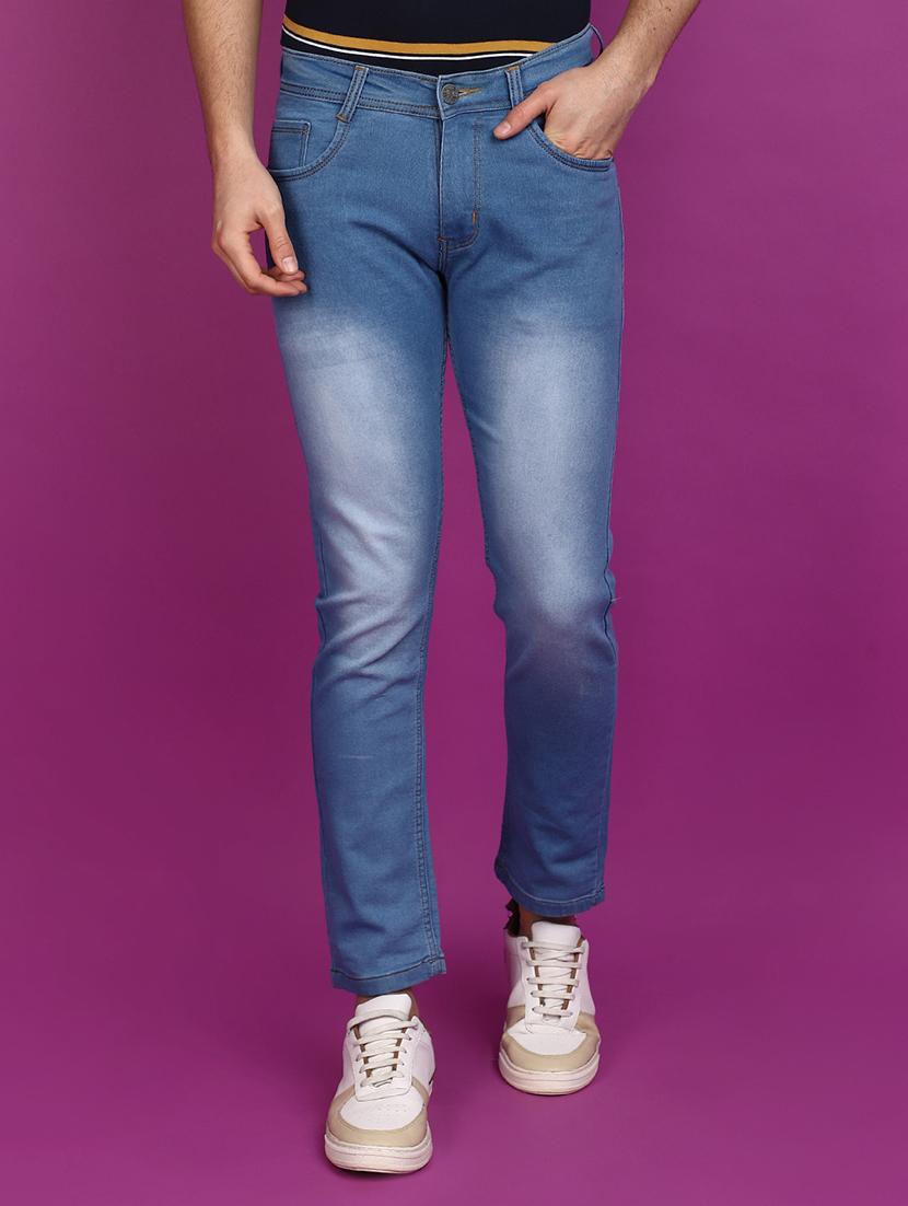 men mid rise washed denim jeans - 21049813 - Zoom Image - 0