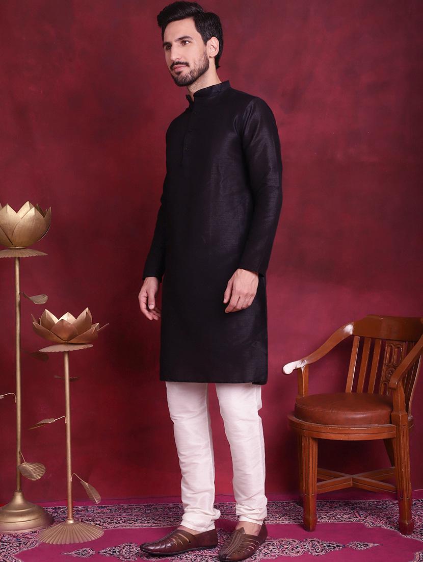 men embroidered kurta pyjama with jacket - 21050031 - Standard Image - 2