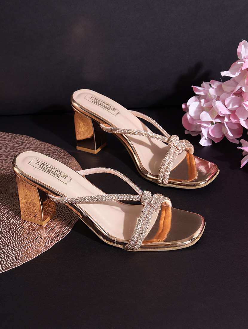 Women Slip On Block Heel Sandal