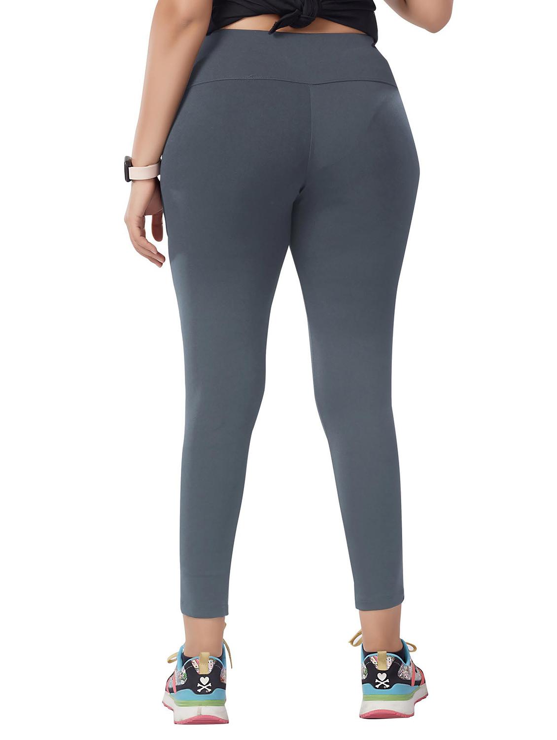 women solid high rise slim fit yoga pant - 21051844 - Standard Image - 2