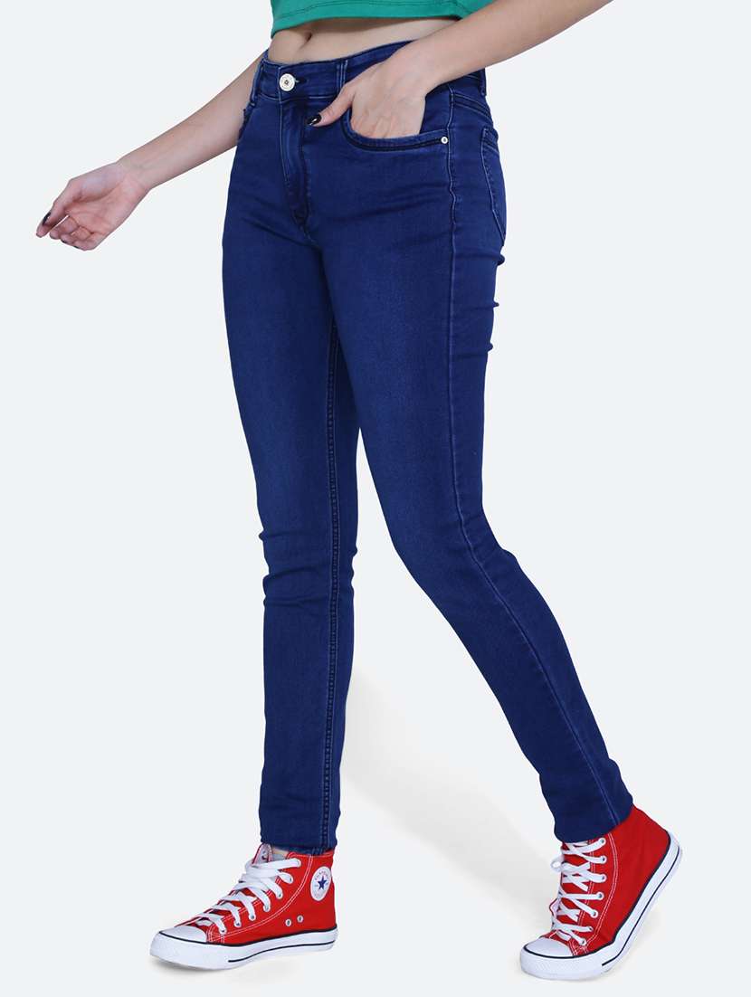 women mid rise plain jean - 21051912 - Standard Image - 2