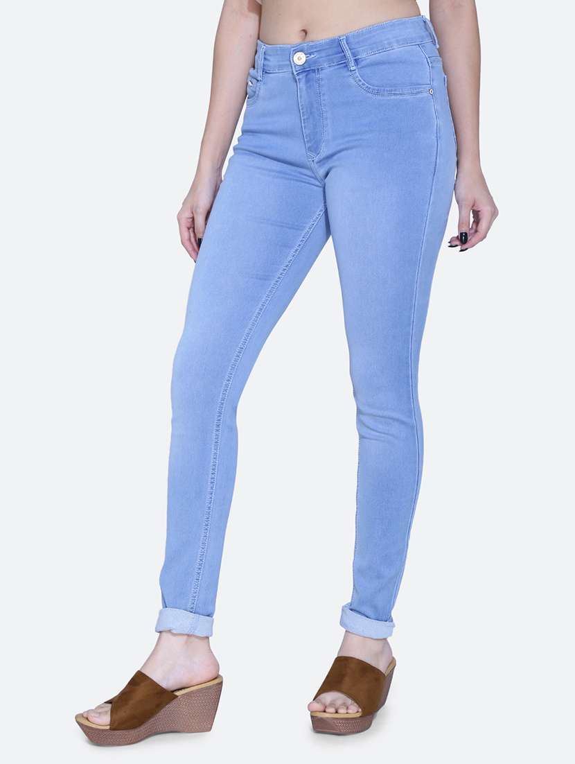 women mid rise plain jean - 21051933 - Standard Image - 2