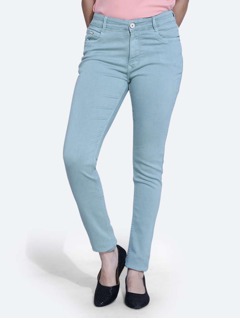 high rise plain jeans