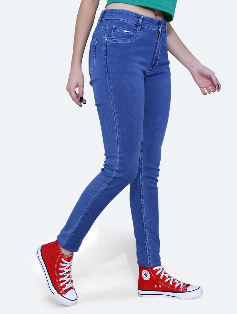 women high rise plain jean - 21051992 - Standard Image - 2