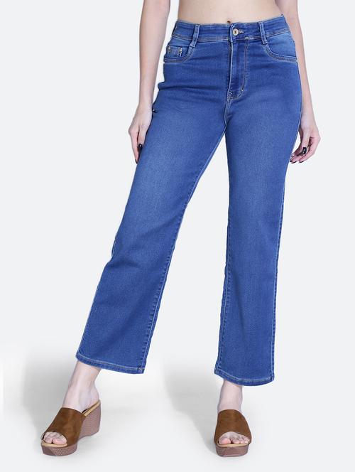 women high rise plain jean - 21052142 - Standard Image - 0