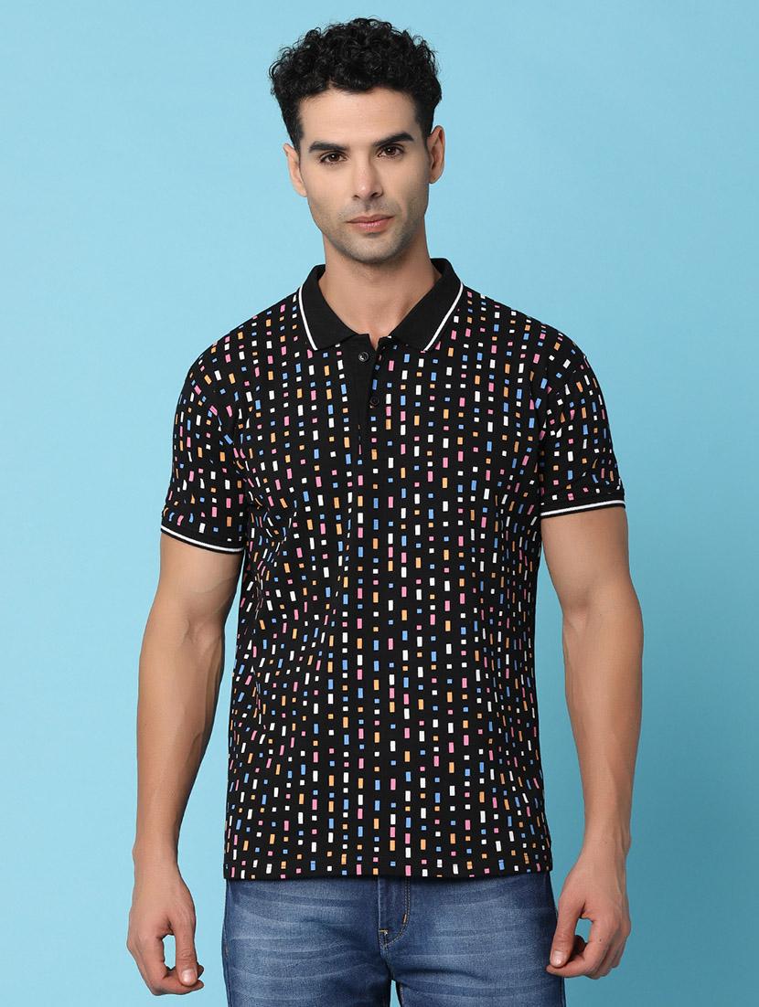 men polo neck printed t-shirt - 21053586 -  Zoom Image - 0