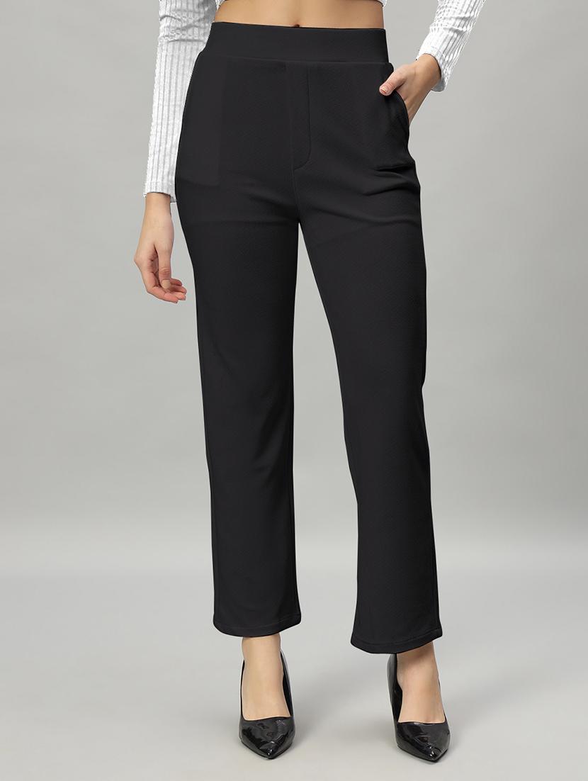 women solid color flat front trouser - 21054469 -  Zoom Image - 0