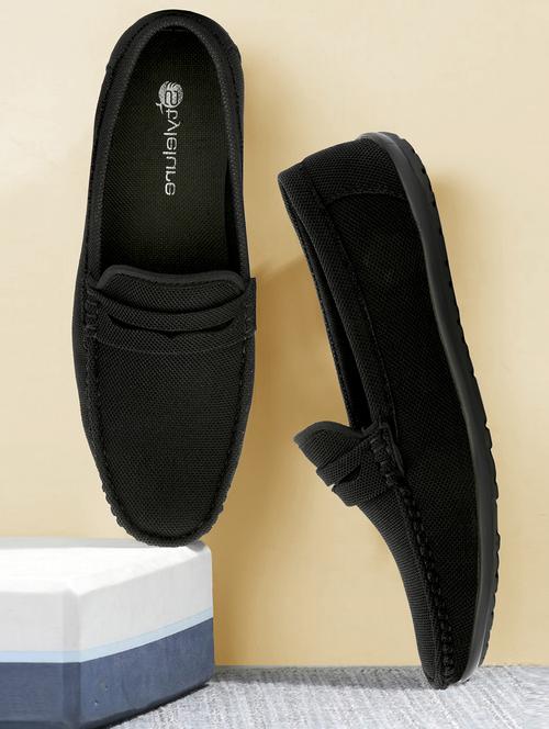 black slip on loafers - 21054478 -  Standard Image - 0