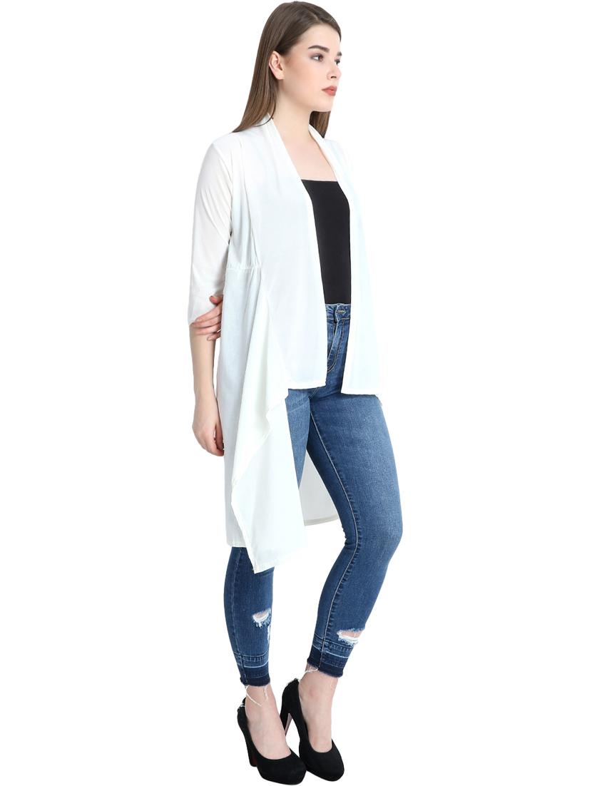 women solid asymmetric shrug - 21054489 - Standard Image - 2