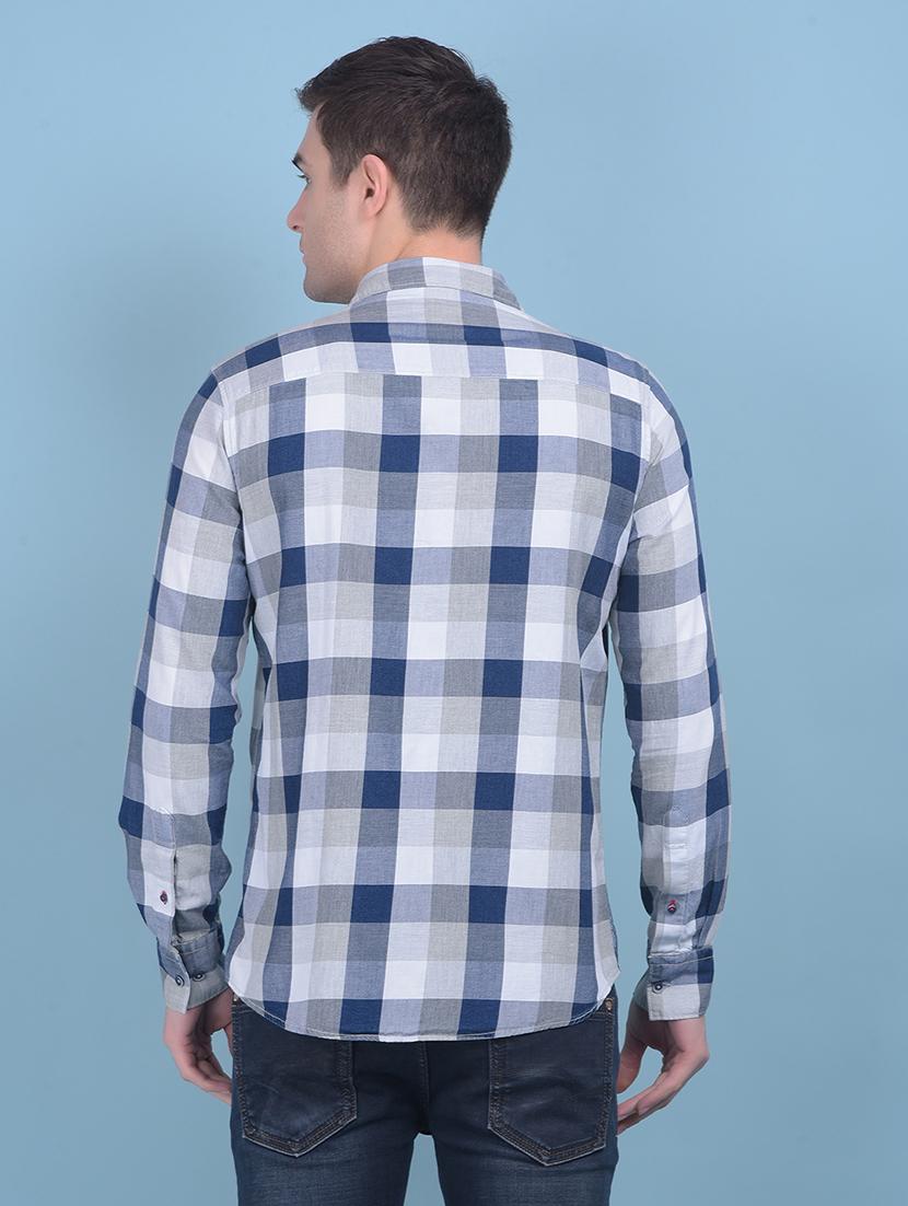 men checkered cotton casual shirt - 21054726 - Standard Image - 2