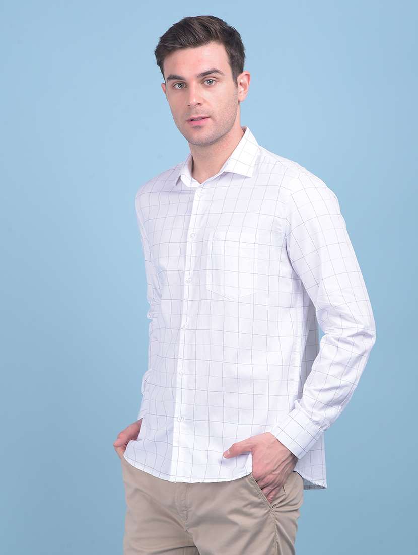 men long sleeved checkered casual shirt - 21054750 -  Standard Image - 2