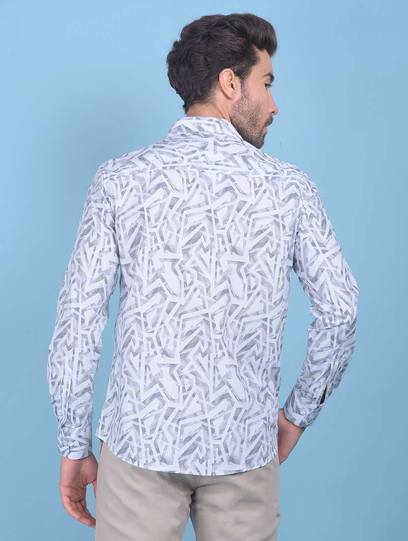 men long sleeved printed casual shirt - 21054754 -  Standard Image - 2