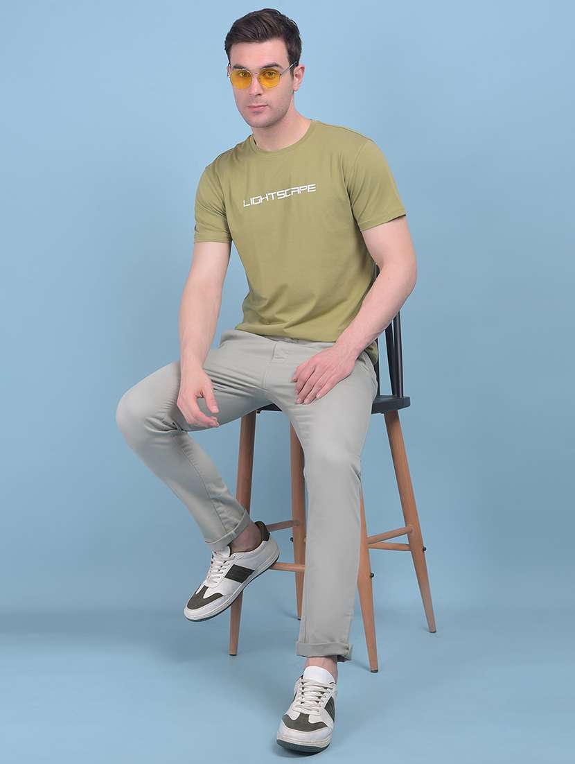 men round neck chest printed t-shirt - 21054822 -  Standard Image - 2