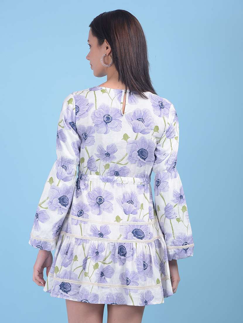 women white floral printed fit & flare dress - 21054867 -  Standard Image - 2