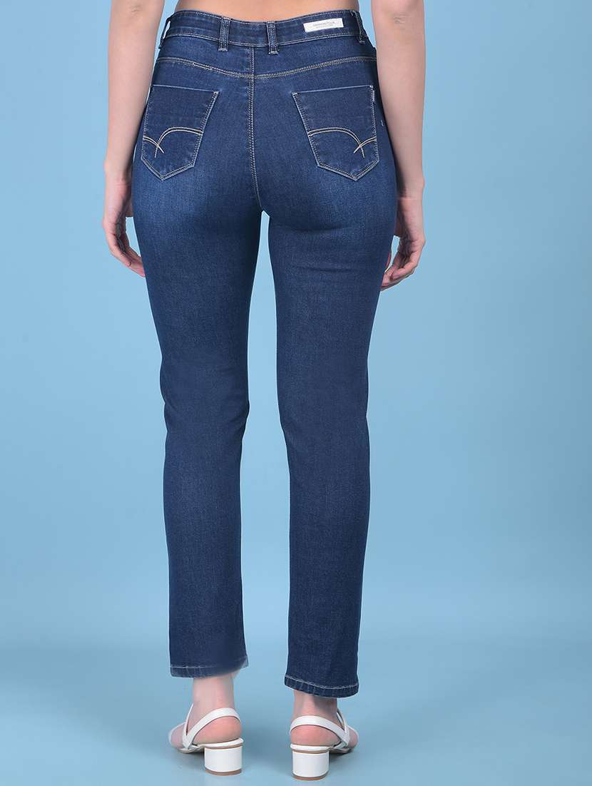 women mid rise washed denim jeans - 21054886 -  Standard Image - 2