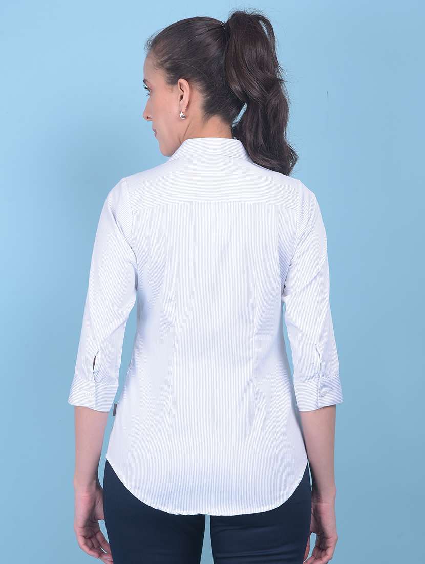 women white striped printed shirt - 21054921 - Standard Image - 2