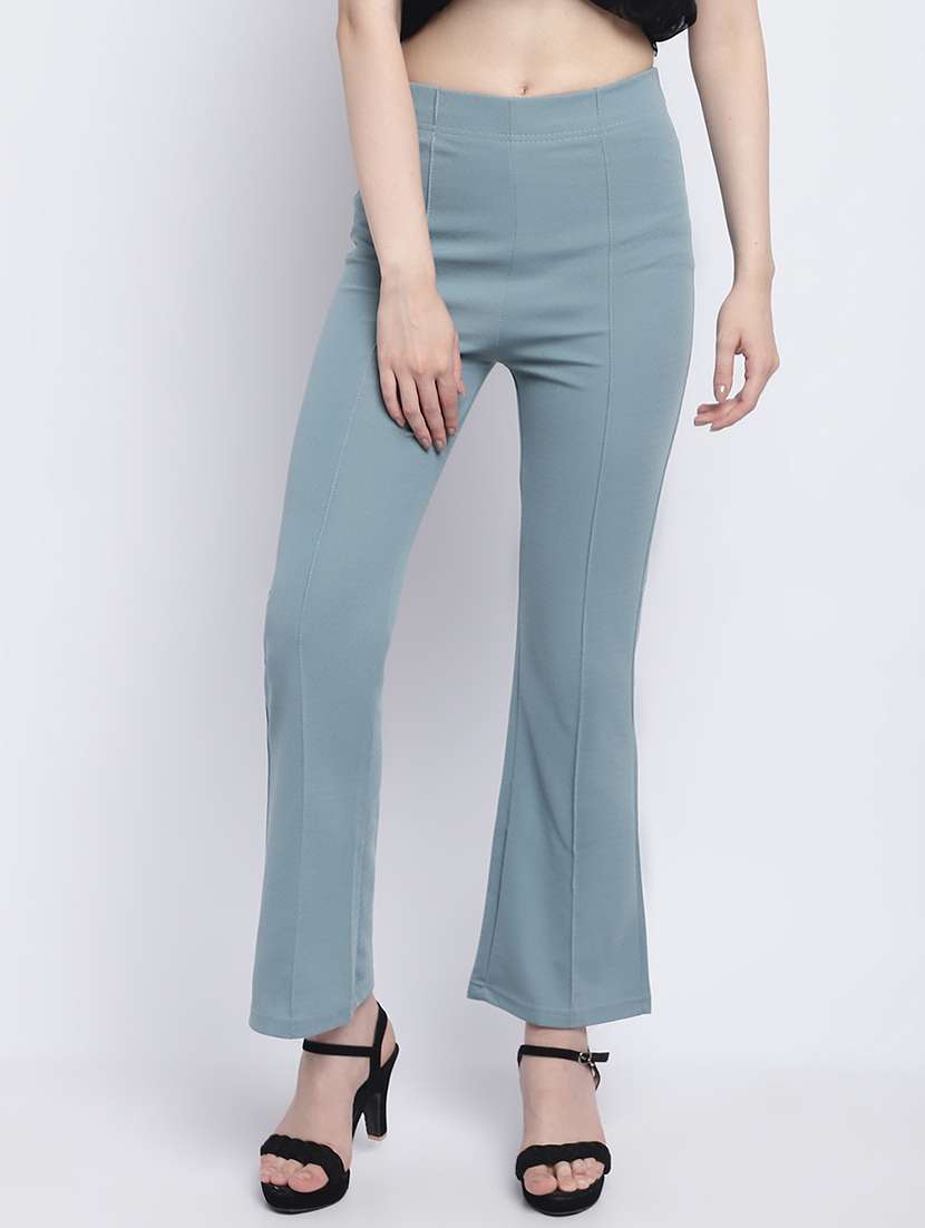 women mid rise bootcut trouser