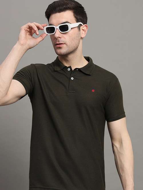 men polo neck logo printed t-shirt - 21055691 - Standard Image - 0