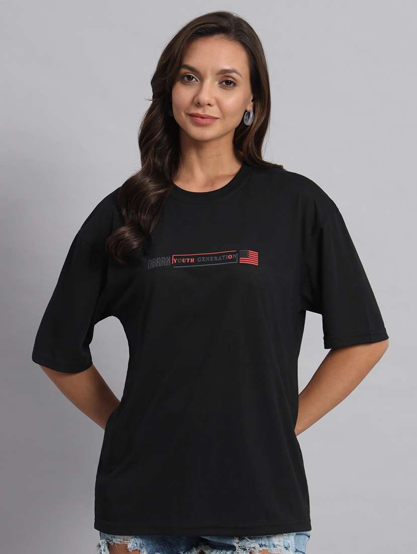 women round neck oversized t-shirt