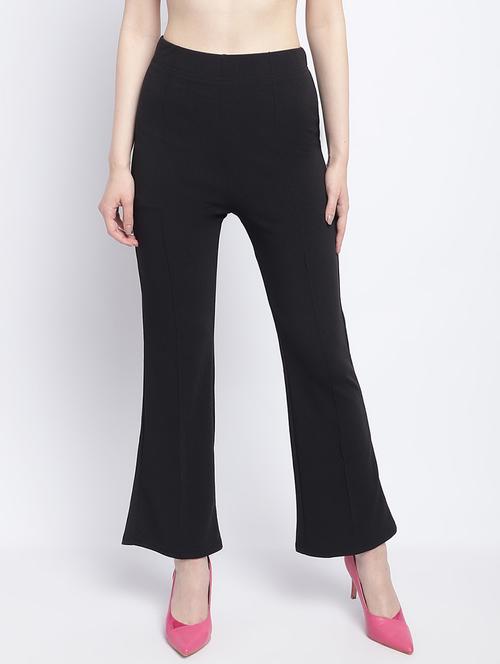 black lycra bootcut trouser - 21055960 -  Standard Image - 0