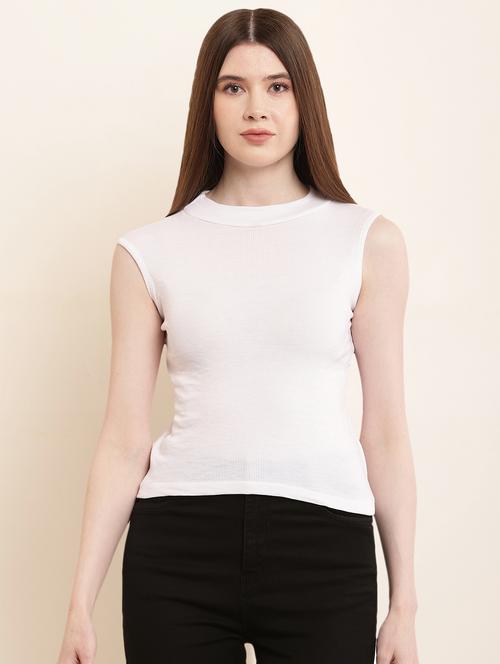 women round neck solid regular top - 21056244 - Standard Image - 0