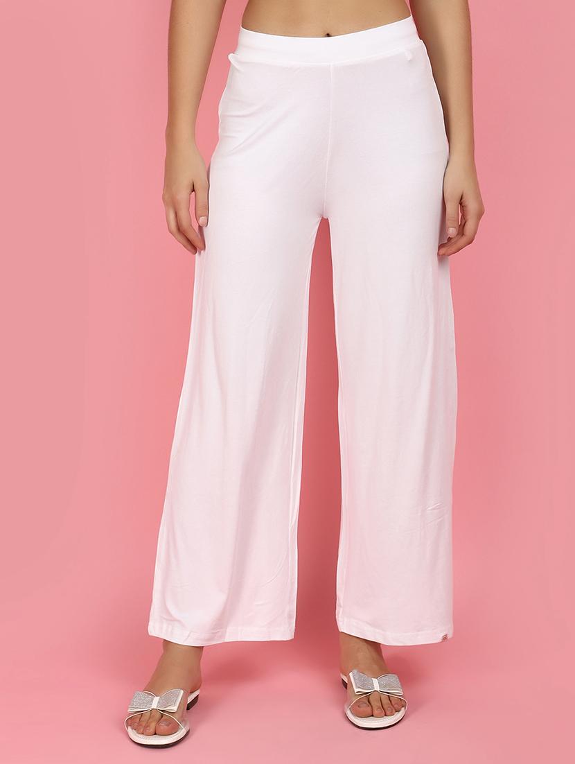 women white solids palazzos - 21056794 -  Zoom Image - 0