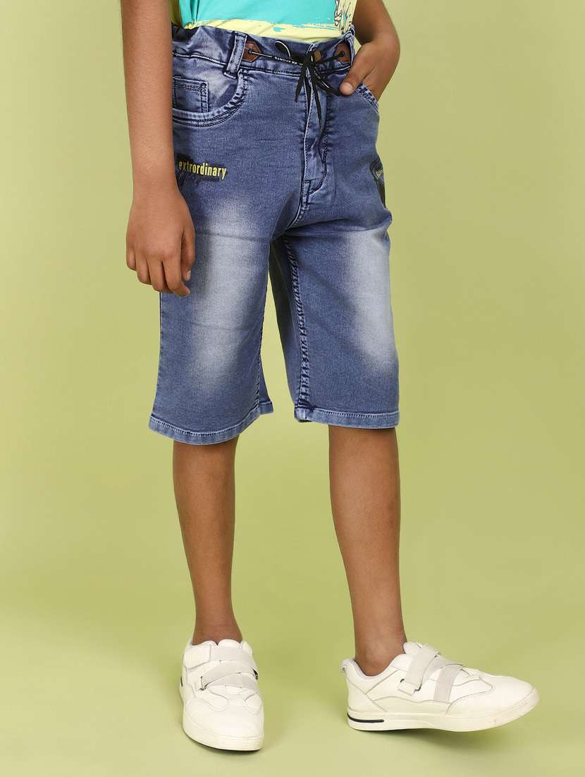 boy mid rise washed three fourth - 21056843 -  Standard Image - 2