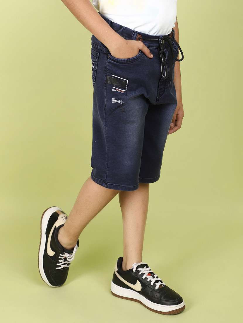 boy mid rise washed three fourth - 21056844 -  Standard Image - 2