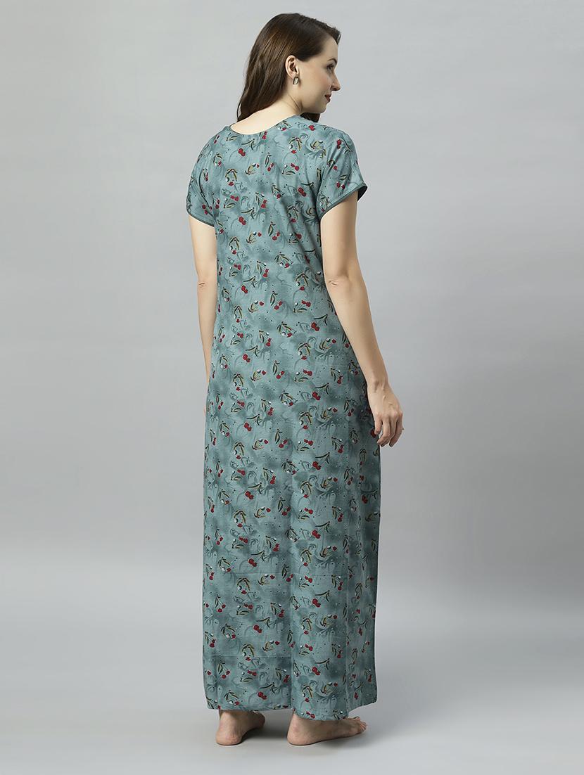 women floral printed nighty - 21056947 - Standard Image - 2